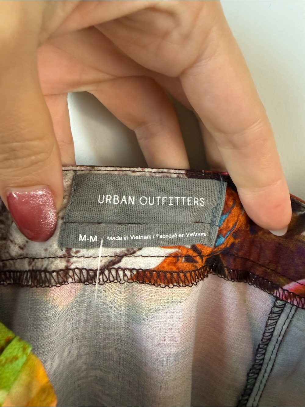 Urban Outfitters Floral Mini Dress M Psychedelic Multicolor - Picture 4 of 10